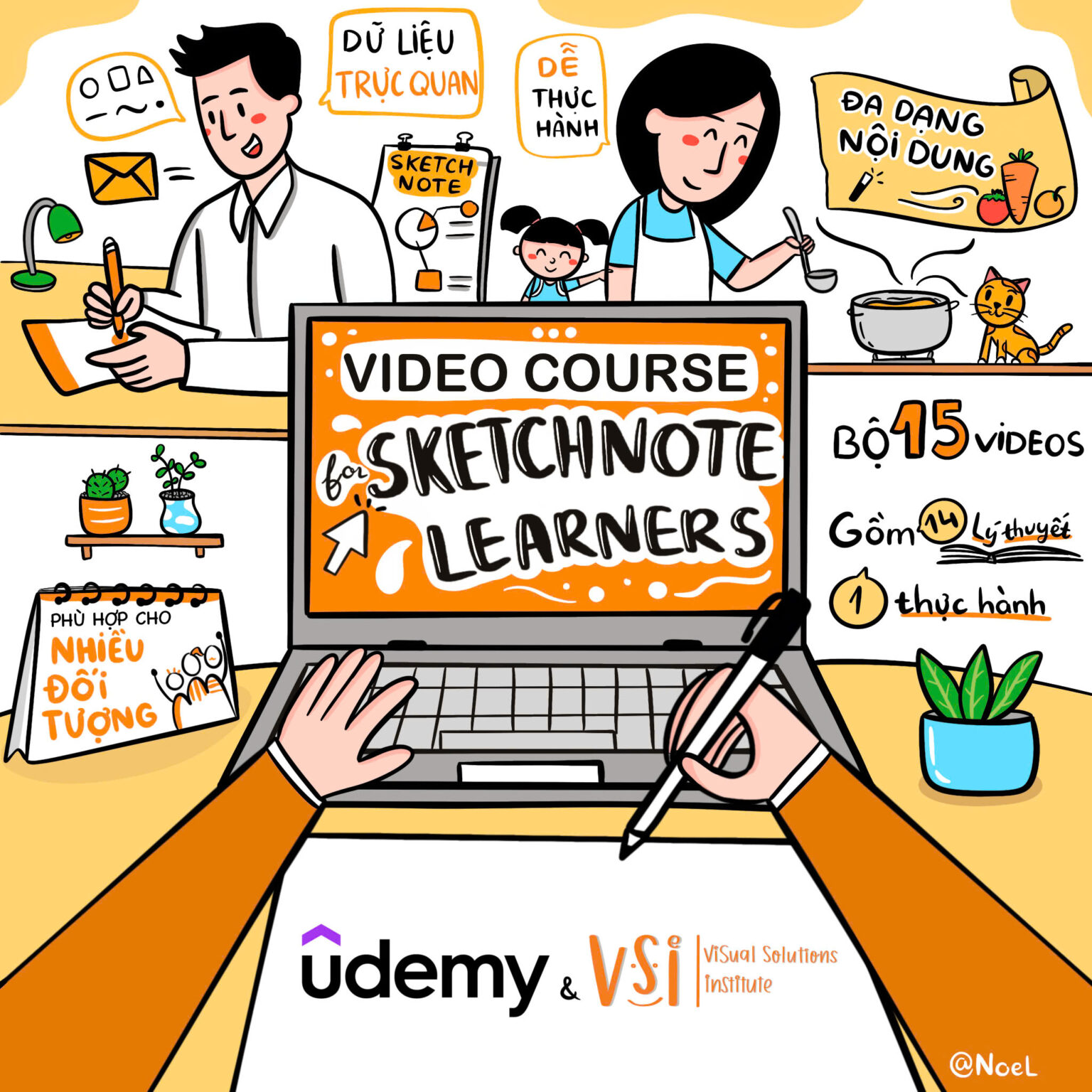 Sketch Note For Computer Khóa học Sketchnote qua Video - Học Viện Vẽ Tuốt